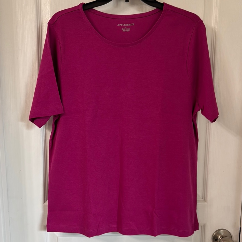 Appleseed’s Women's Pink Top Sz L